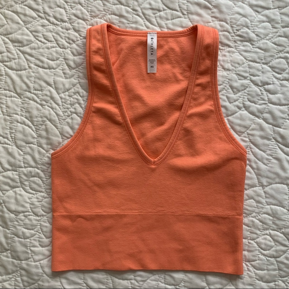 Athleta Aurora Seamless Cropped Rib Tank